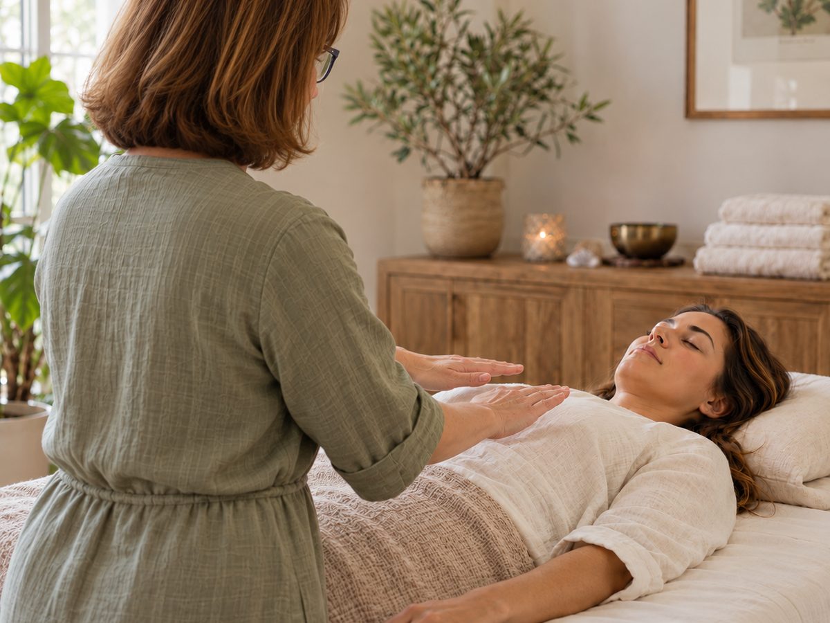 Soin Reiki par imposition des mains au cabinet Soins et Harmonie à La Tour-de-Peilz